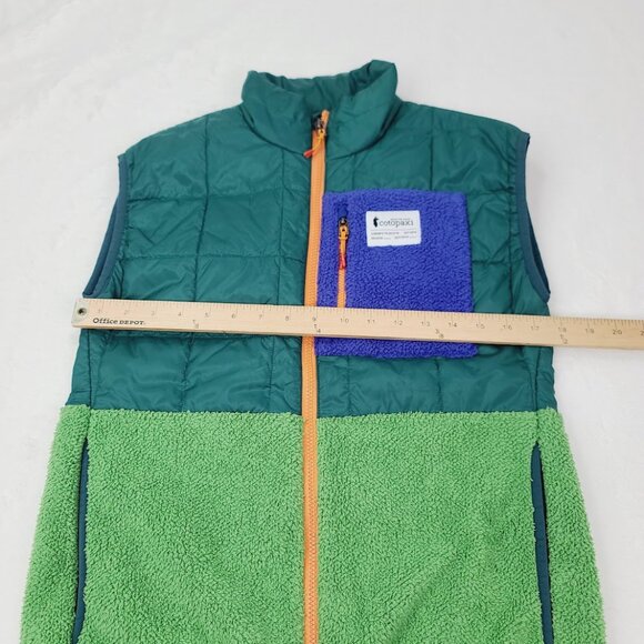 Cotopaxi Men's Green Blue Trico Hybrid Insulated Fleece Puffer Vest Size XS - Picture 10 of 11